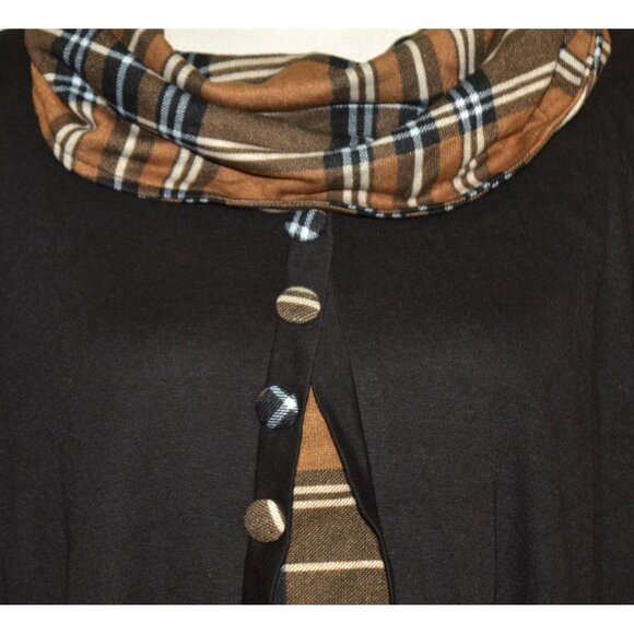 NWT Valolia Ladies Pullover Cowl Neck Long Sleeve Tunic Top Size XXL Faux Cardig - Picture 3 of 9